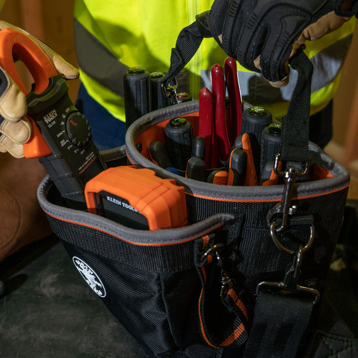 KLEIN TOOLS TRADESMAN PRO™ 10" Shoulder Pouch Tool Bag w/ 14 Pockets