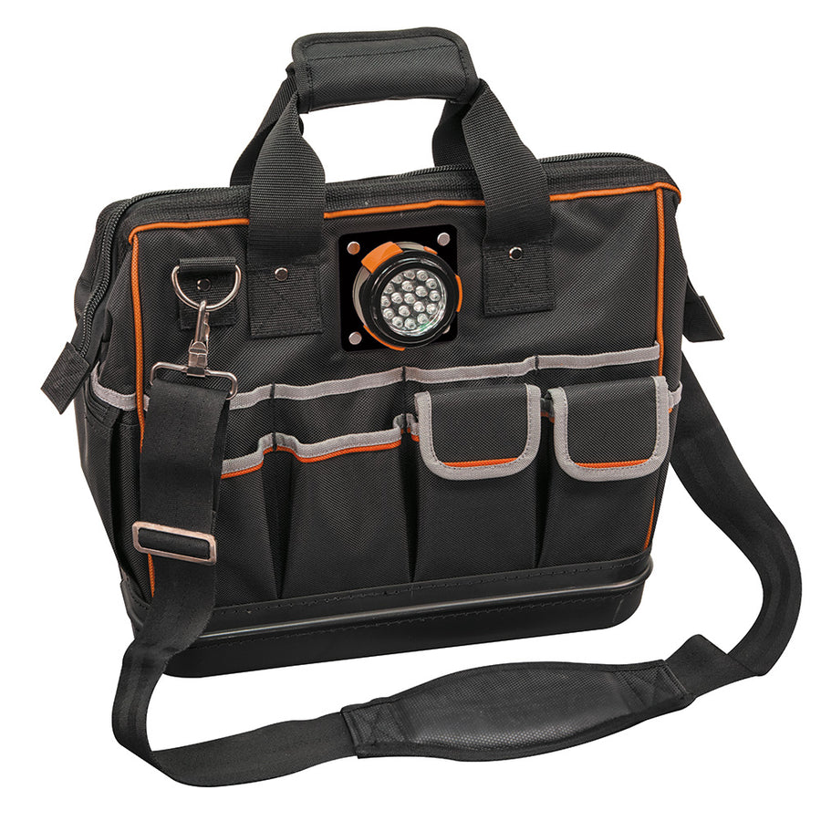KLEIN TOOLS TRADESMAN PRO™ 15" Lighted Tool Bag w/ 31 Pockets