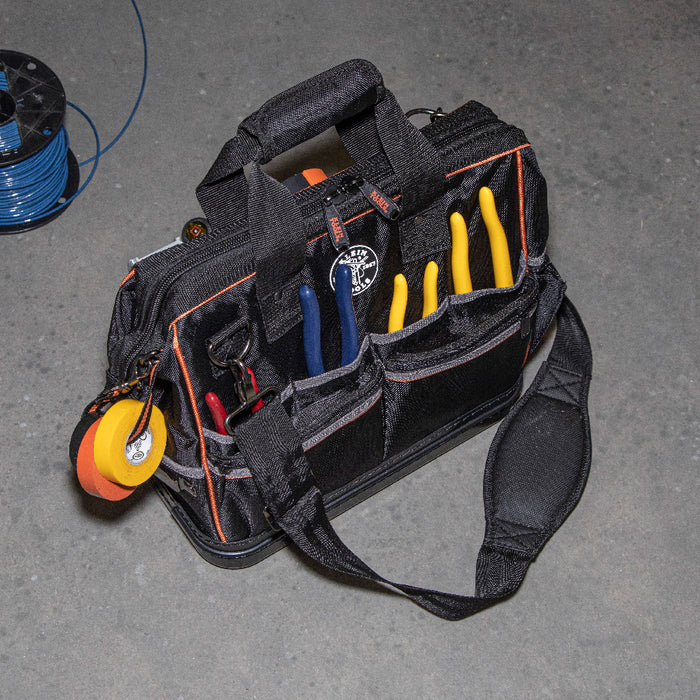 KLEIN TOOLS TRADESMAN PRO™ 15" Lighted Tool Bag w/ 31 Pockets
