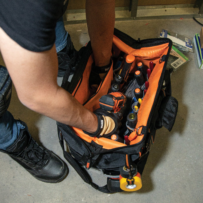 KLEIN TOOLS TRADESMAN PRO™ 16" Wide-Open Tool Bag w/ 42 Pockets