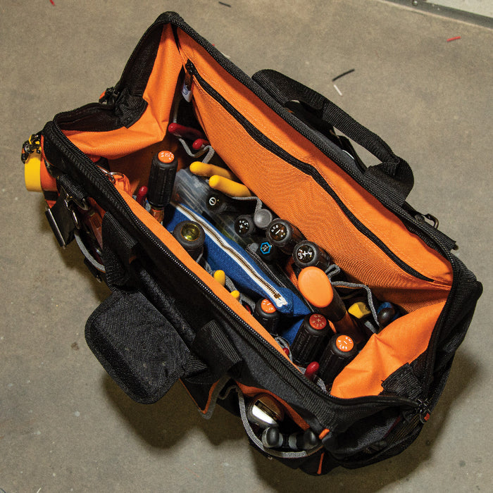 KLEIN TOOLS TRADESMAN PRO™ 16" Wide-Open Tool Bag w/ 42 Pockets