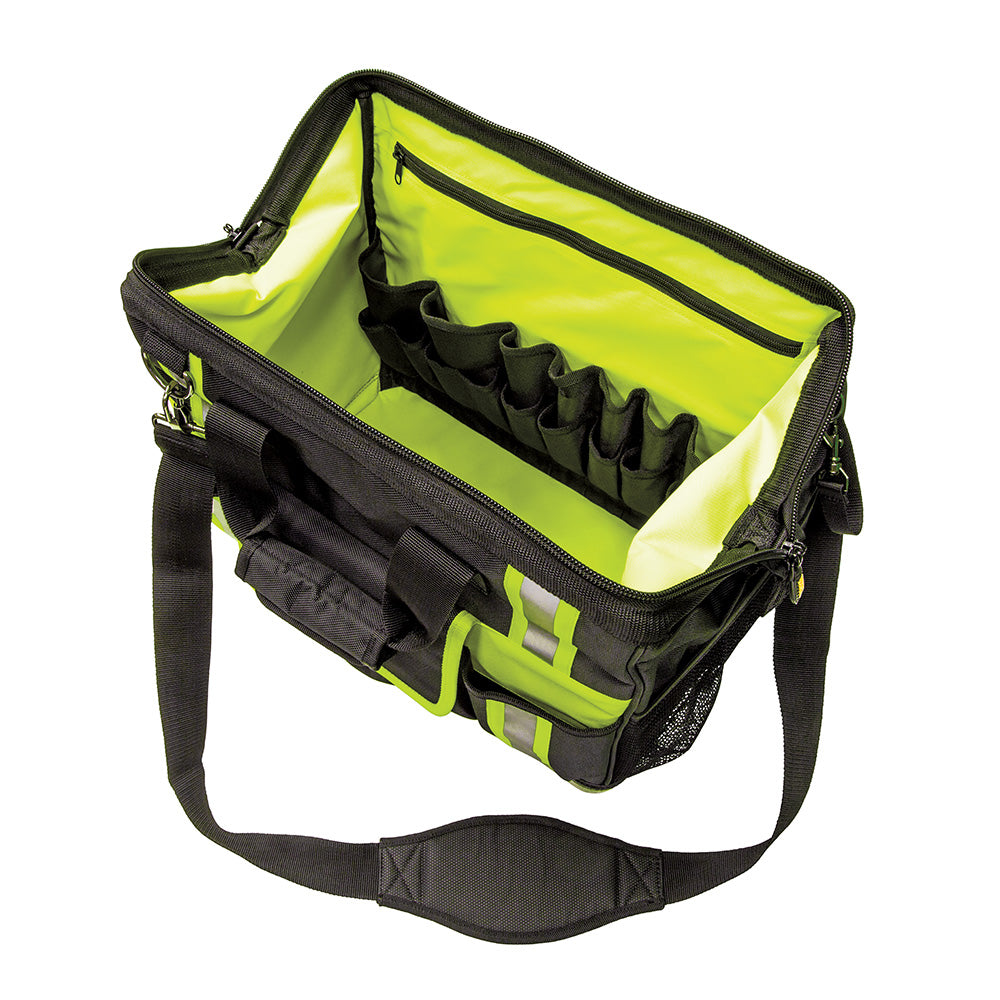 KLEIN TOOLS TRADESMAN PRO™ 16" High-Visibility Tool Bag w/ 42 Pockets