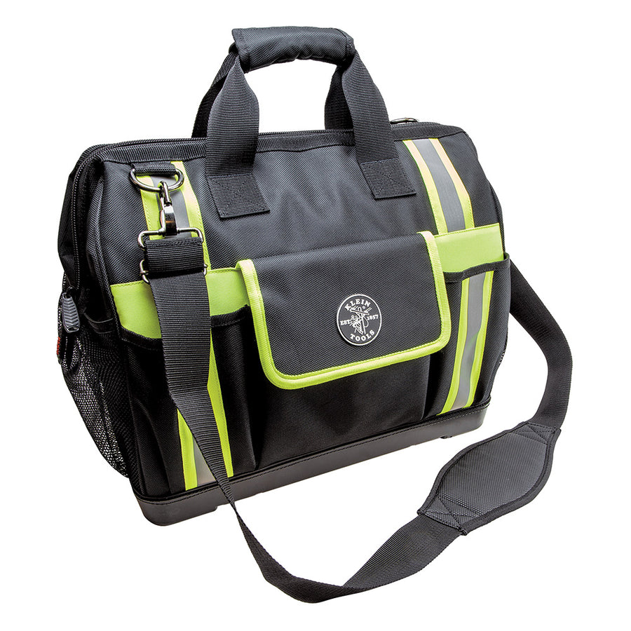 KLEIN TOOLS TRADESMAN PRO™ 16" High-Visibility Tool Bag w/ 42 Pockets