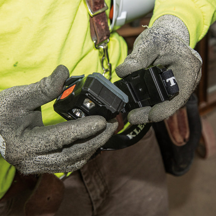 KLEIN TOOLS 400 Lumens All-Day Runtime Rechargeable Headlamp w/ Fabric Strap