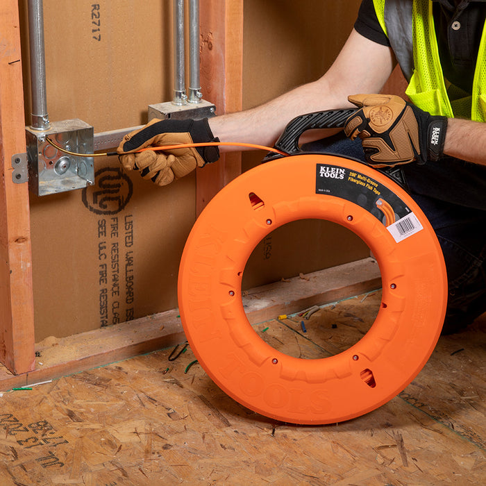 KLEIN TOOLS 200' Multi-Groove Fiberglass Fish Tape