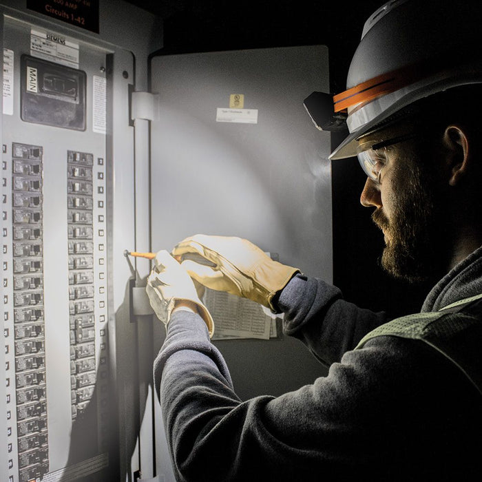 KLEIN TOOLS 400 Lumens All-Day Runtime Rechargeable Headlamp w/ Silicone Strap