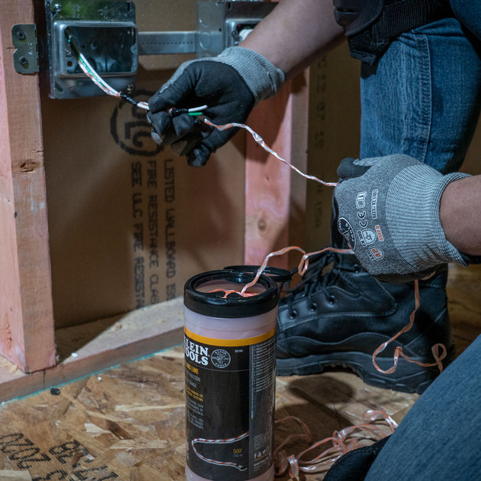 KLEIN TOOLS 500' Poly Pull Line w/ Orange Tracer