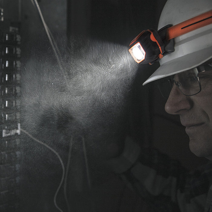 KLEIN TOOLS LED Headlamp w/ Silicone Hard Hat Strap