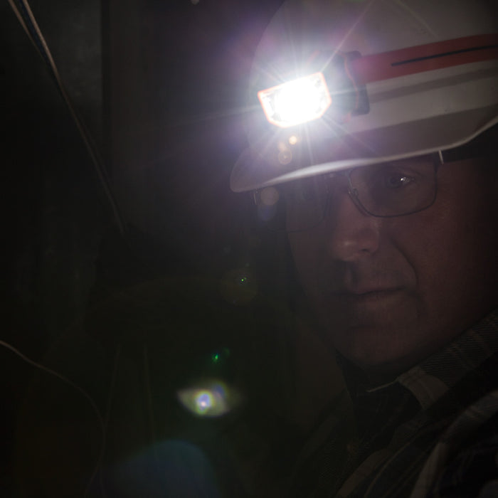 KLEIN TOOLS LED Headlamp w/ Silicone Hard Hat Strap