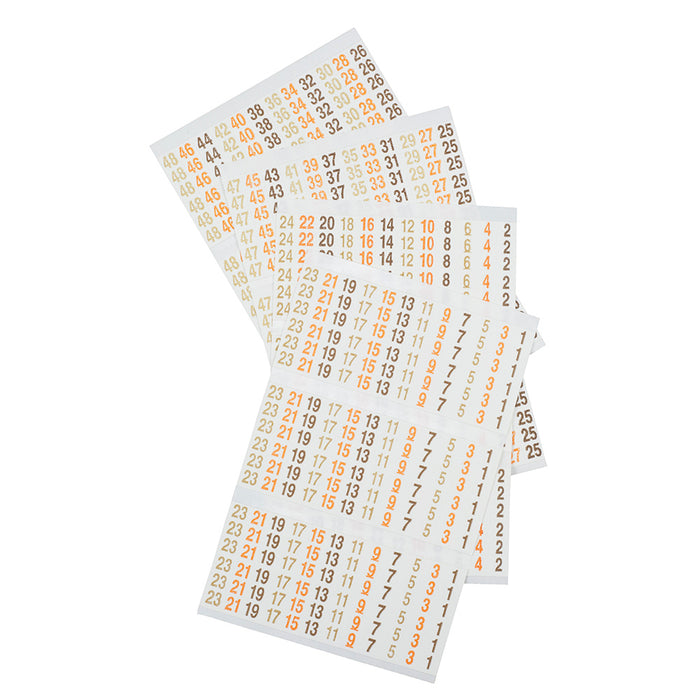 KLEIN TOOLS Wire Marker Book, 277/480V Brown, Orange, Yellow 1-48