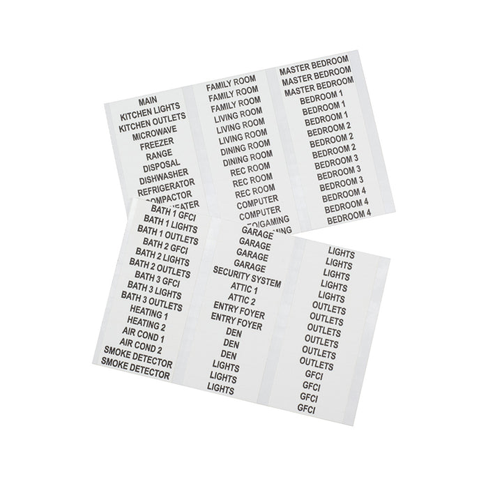 KLEIN TOOLS Wire Marker Book, Household Electrical Panel