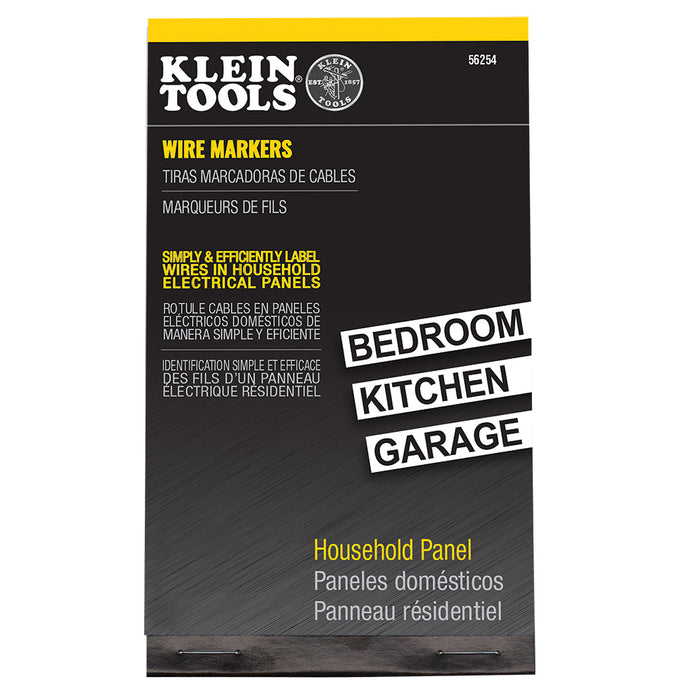 KLEIN TOOLS Wire Marker Book, Household Electrical Panel