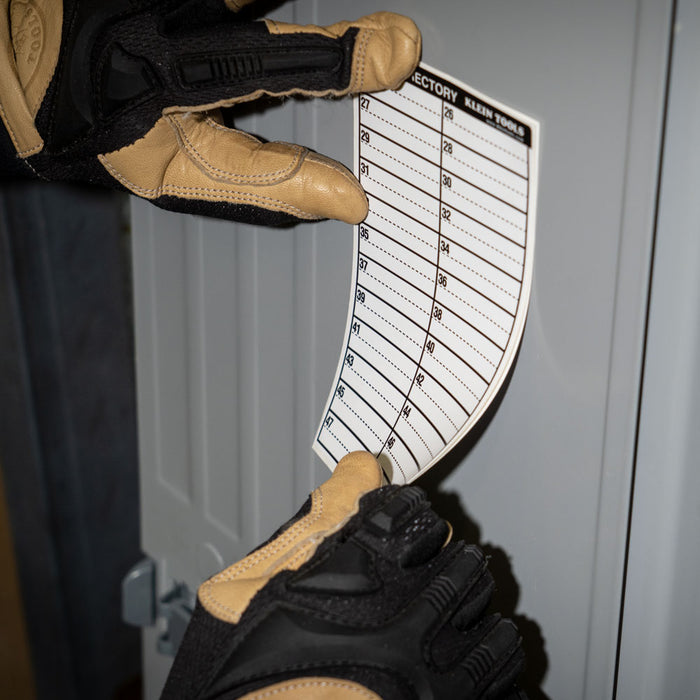 KLEIN TOOLS Libro de marcadores de cables, panel eléctrico doméstico con directorio