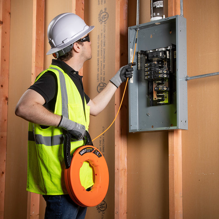 KLEIN TOOLS 50' Fiberglass Fish Tape w/ Spiral Steel Leader