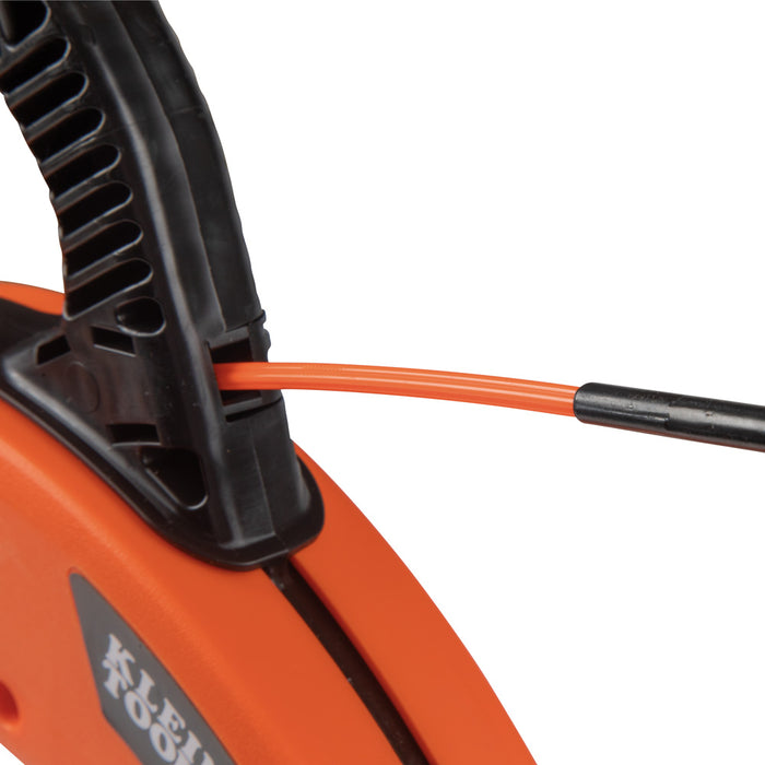 KLEIN TOOLS 100' Multi-Groove Fiberglass Fish Tape w/ Spiral Steel Leader