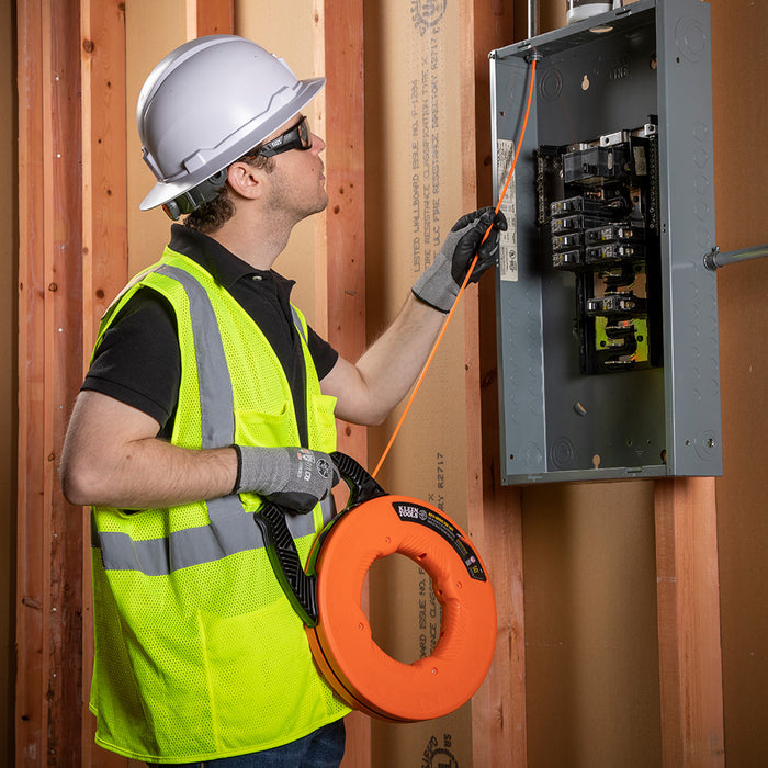 KLEIN TOOLS 50' Multi-Groove Fiberglass Fish Tape w/ Nylon Tip