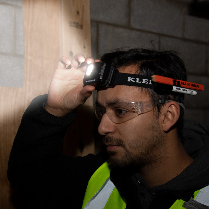 KLEIN TOOLS Rechargeable 2-Color LED Headlamp w/ Adjustable Strap