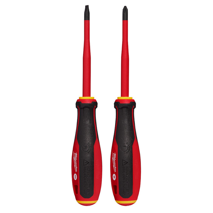 MILWAUKEE 2 PC. 1000V Insulated Slim Tip Screwdriver Set