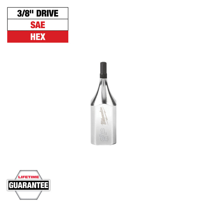 MILWAUKEE 3/8" Drive Hex Bit Sockets - SAE