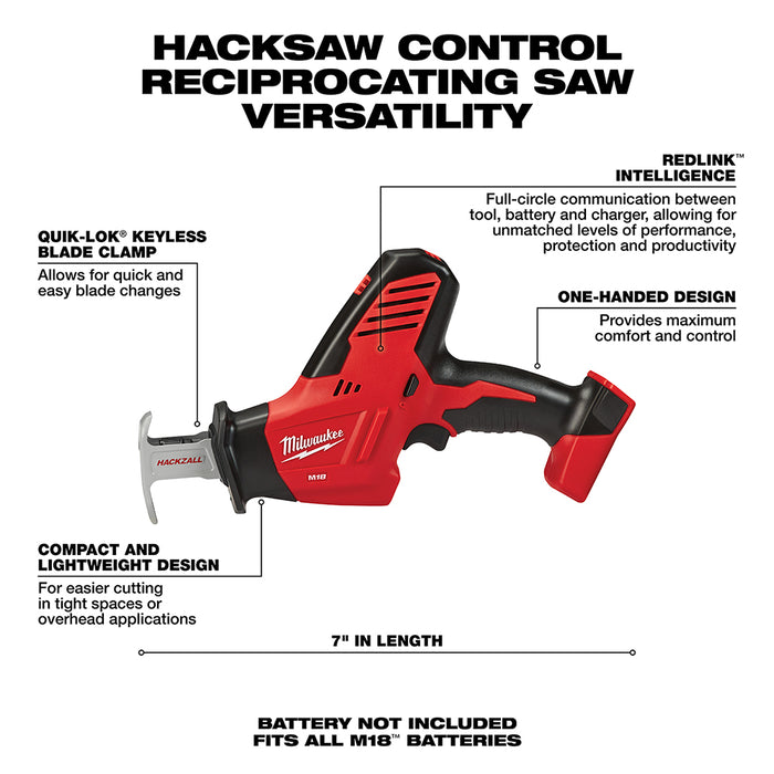 Sierra alternativa MILWAUKEE M18™ HACKZALL® (solo herramienta)
