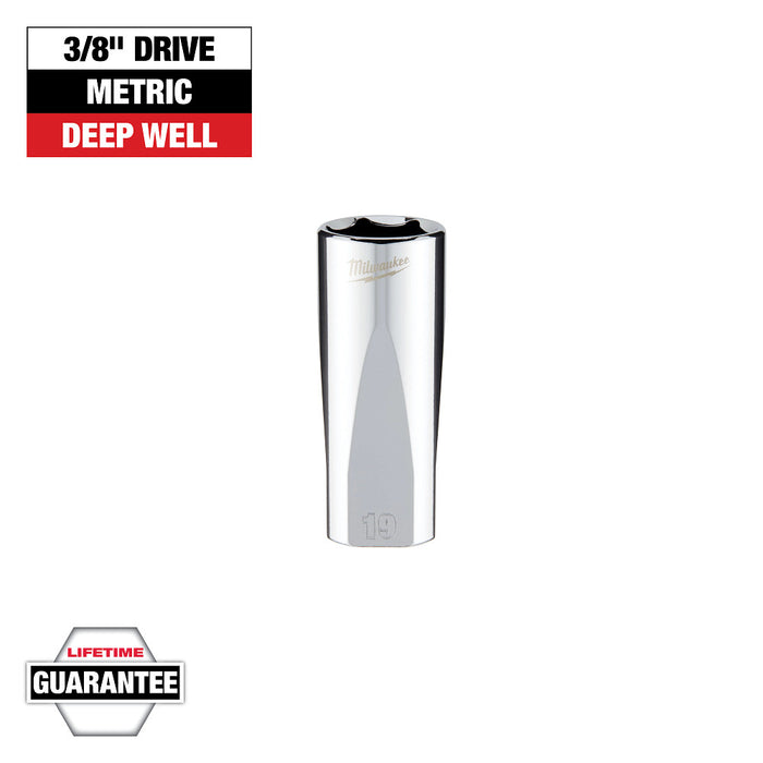 3/8" Drive 19mm Metric 6-Point Deep Socket
