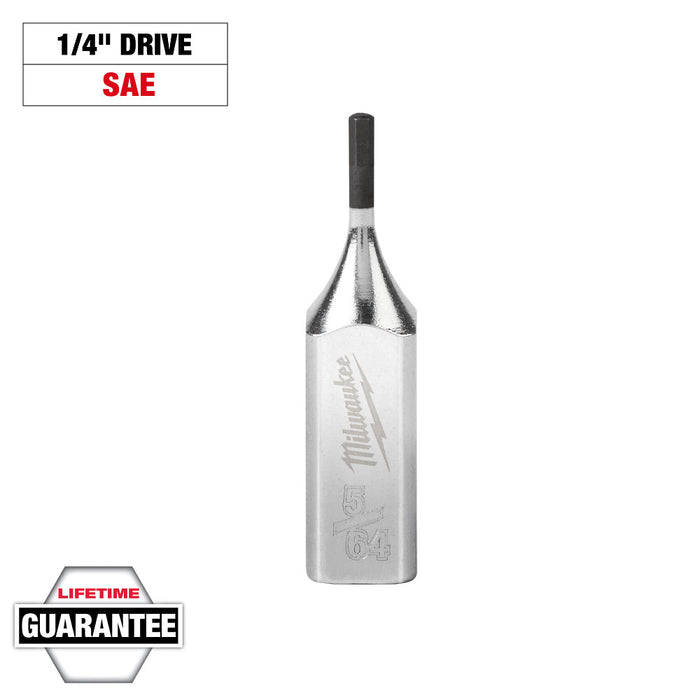 MILWAUKEE Dados con punta hexagonal con accionamiento de 1/4" - SAE