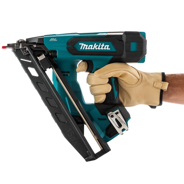 Makita XNB08Z 18V LXT® Lithium-Ion Brushless Cordless 2-1/2” Angled Finish Nailer, 15 Ga., Tool Only