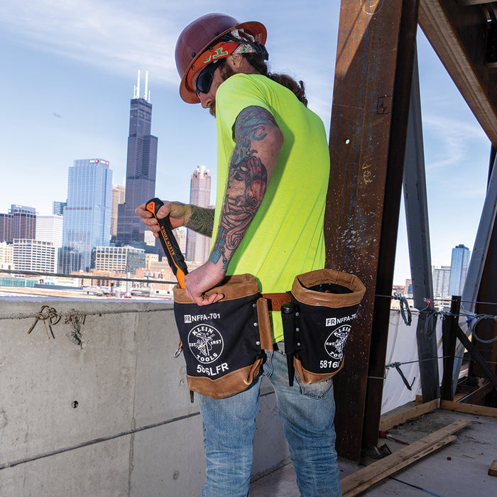 KLEIN TOOLS Flame-Resistant Canvas & Leather Bolt Bag