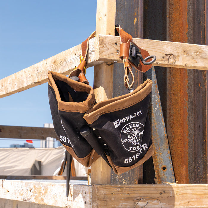 KLEIN TOOLS Flame-Resistant Canvas & Leather Bolt Bag