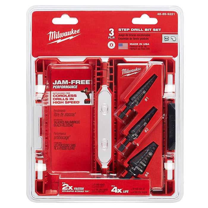 MILWAUKEE 3 PC. Step Drill Bit Set