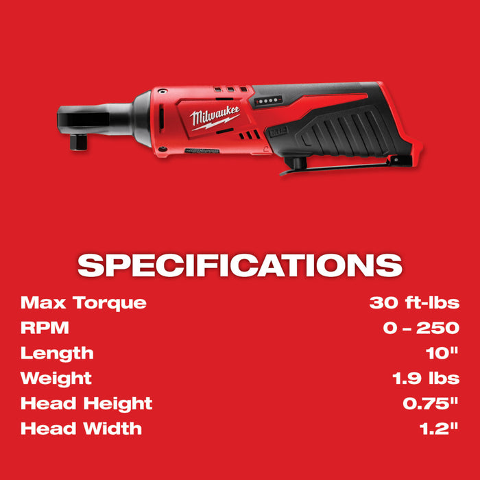 Milwaukee M12 3/8" Cordless Ratchet M12 2457-20