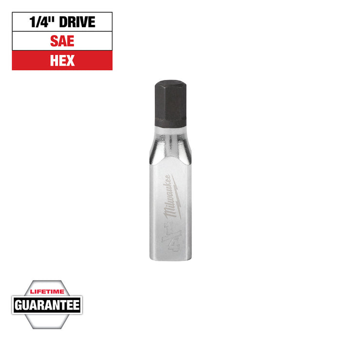 MILWAUKEE Dados con punta hexagonal con accionamiento de 1/4" - SAE