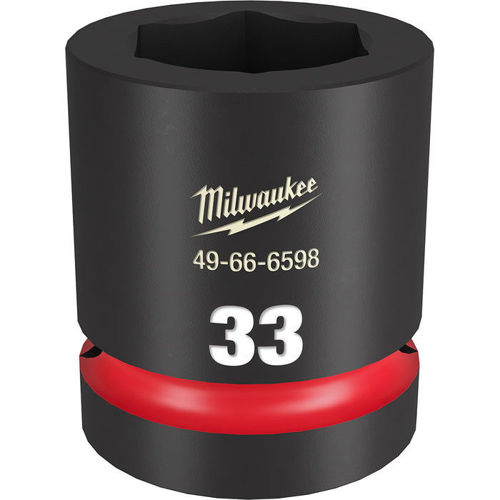 MILWAUKEE SHOCKWAVE Impact Duty 1" Drive 33MM Dado estándar de 6 puntos