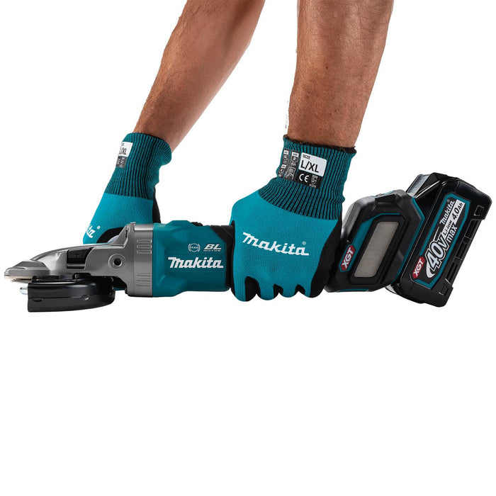 Makita GAG15Z 40V max XGT® Brushless Cordless 5" Slide Switch Flathead Grinder, Variable Speed, with Electric Brake, Tool Only