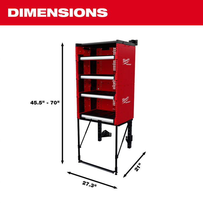 Milwaukee 48-21-8070 PACKOUT Modular Storage System Rack Kit w/ Sliding Drawers