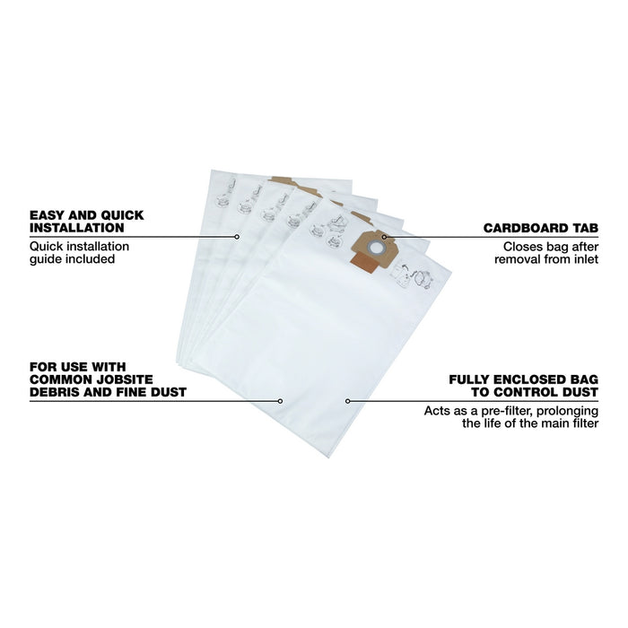 MILWAUKEE Fleece Dust Bags (5 PACK)