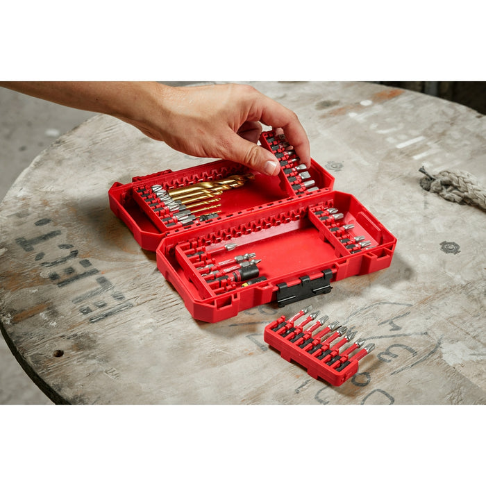 MILWAUKEE Filas de cajas grandes para accesorios de puntas de inserción (PAQUETE DE 5)