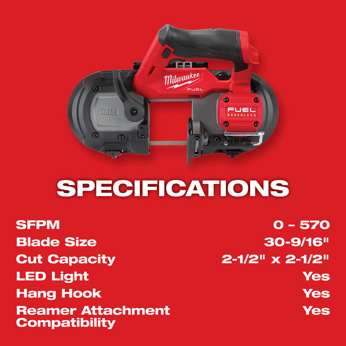 Sierra de cinta compacta MILWAUKEE M12 FUEL™ (solo herramienta)