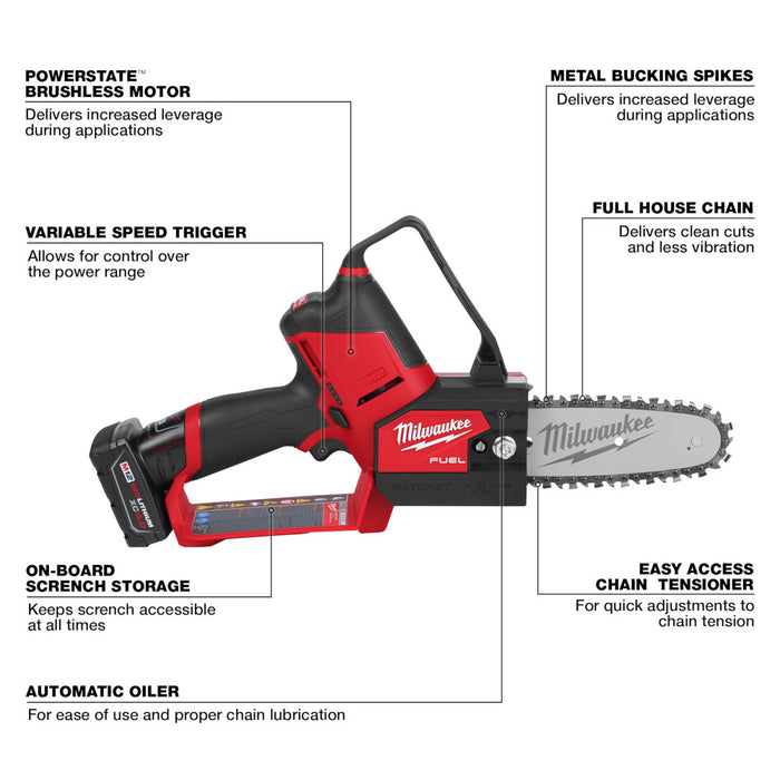 Kit de sierra de podar MILWAUKEE M12 FUEL™ HATCHET™ de 6"