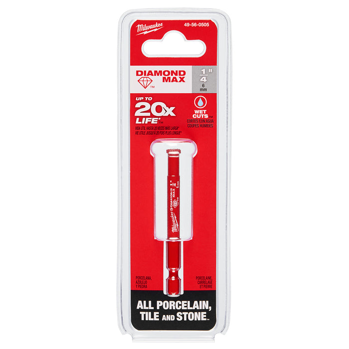 Milwaukee Tools 1/4" Diamond Max™ Hole Saw Bit 49-56-0505