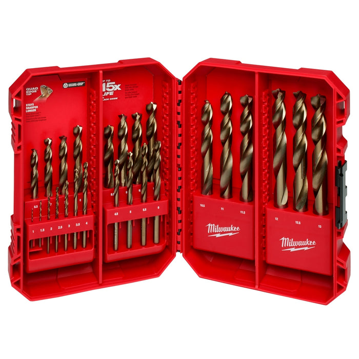 MILWAUKEE 25 PC. RED HELIX™ Cobalt Metric Drill Bit Set
