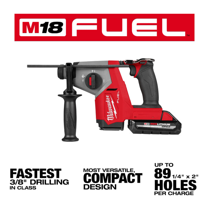M18 FUEL™ 5/8" SDS Plus Rotary Hammer w/ Dust Extractor Kit 2908-22DE