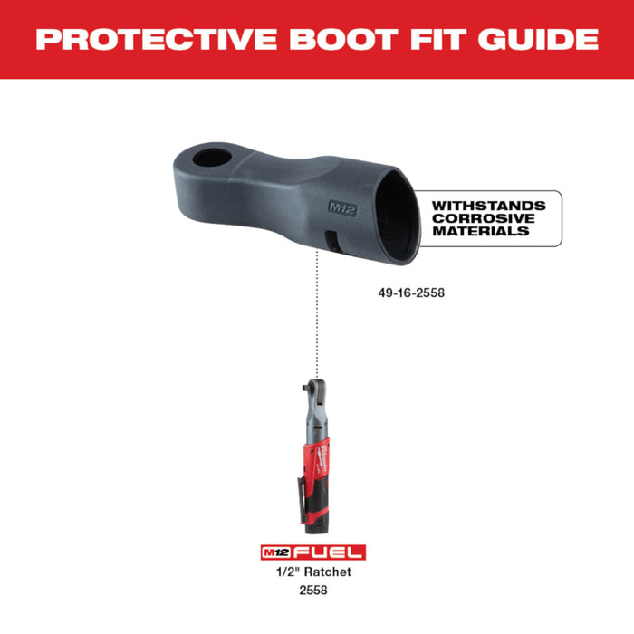 MILWAUKEE M12 FUEL™ 1/2" Ratchet Protective Boot