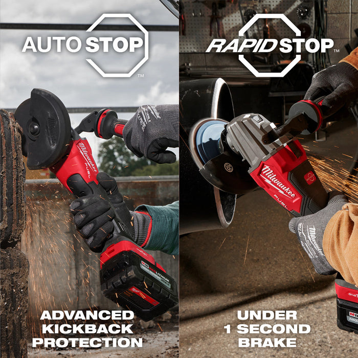 MILWAUKEE M18 FUEL™ 4-1/2" / 5" Dual-Trigger Braking Grinder (Tool Only)