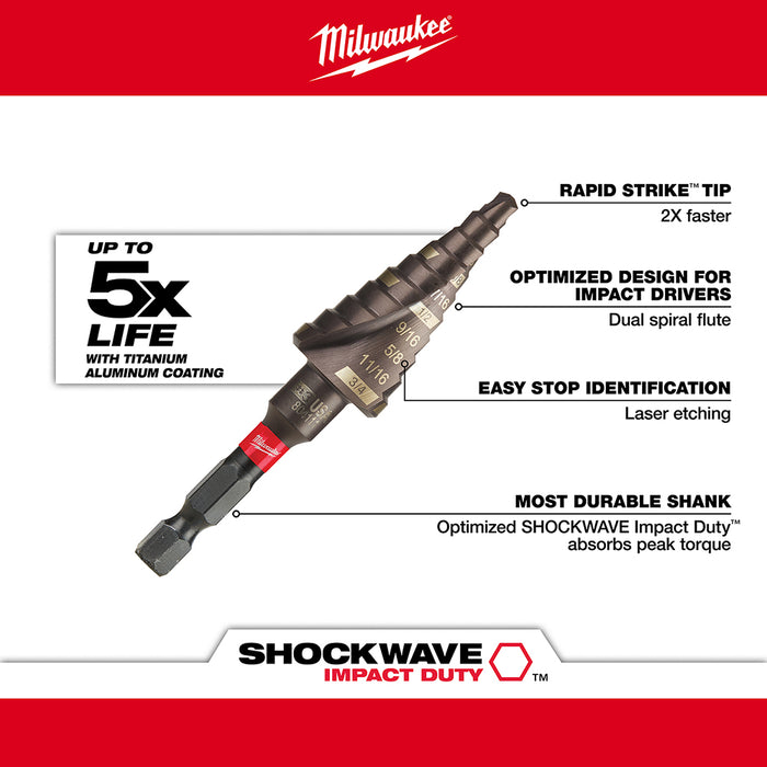 MILWAUKEE SHOCKWAVE™ IMPACT DUTY™ Step Bits