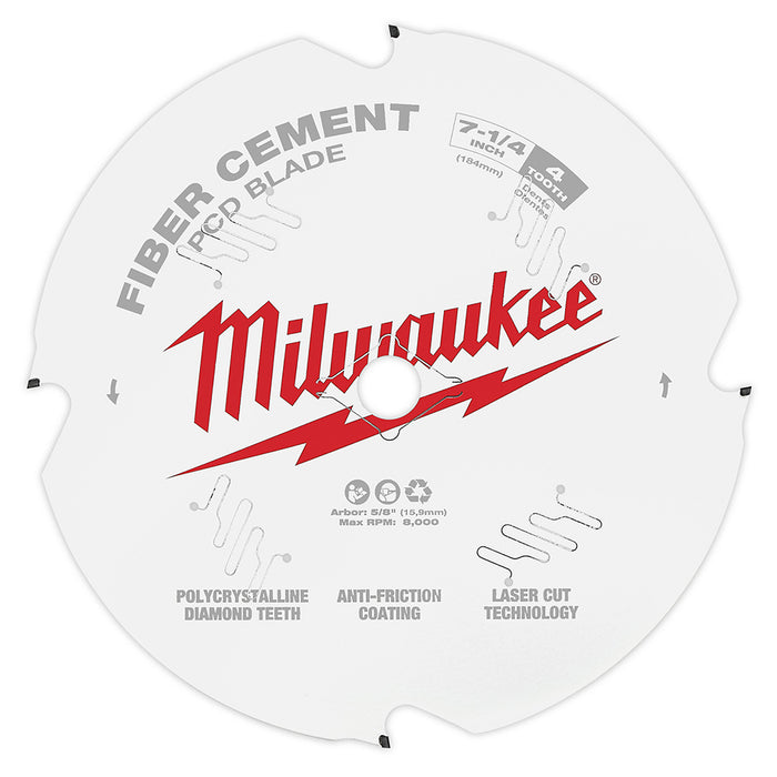 MILWAUKEE 7-1/4" 4T Circular Saw Fiber Cement Blade