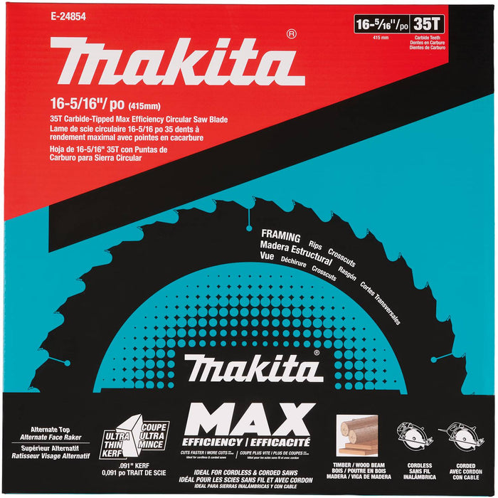 Makita E-24854 16-5/16" 35T Carbide-Tipped Max Efficiency Circular Saw Blade