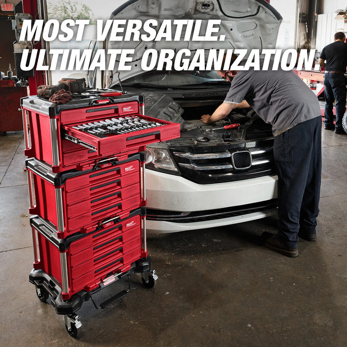 Milwaukee Hand Tool Set with PACKOUT 4 Drawer Tool Box, 64 Pieces 48-22-9493