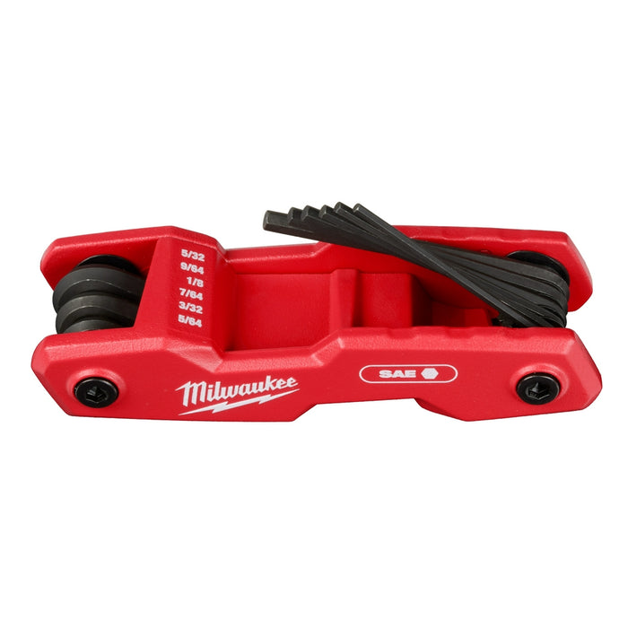 MILWAUKEE 9-Key Folding Hex Key Set - SAE