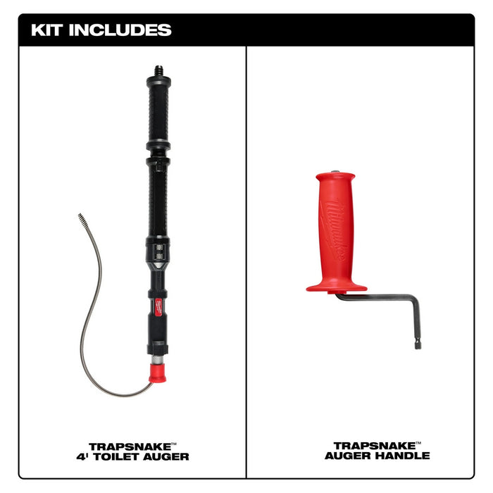 MILWAUKEE TRAPSNAKE™ 4' Urinal Auger